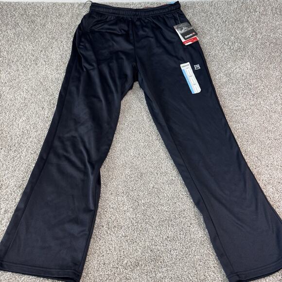 Avalanche Mens Sweatpants Black Size Large Straight Drawstring 100% Polyester - Picture 1 of 11